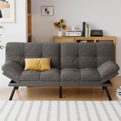 Dyonery 68" Futon Sofa Bed Convertible Memory Foam Couch Bed Folding Sofa Bed Sleeper Couch
