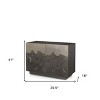 HomeRoots 30" Gray Distressed Metal Textured Door Accent Cabinet With Two Doors - 3 of 4