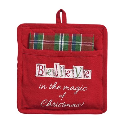 Park Designs Believe Pocket Potholder Set