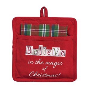 Park Designs Believe Pocket Potholder Set - 1 of 3