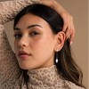 18K Gold Plated Marquise CZ Earrings | Hypoallergenic Bridal Drop Earrings for Women - 4 of 4