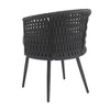 Lyngins 2-Pack Modern Outdoor Dining Chairs – Dark Gray Rope + 3.74" Thick Water-Resistant Cushions, Patio Accent Chair for DiningBalcony - 4 of 4