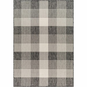 Hauteloom Aubin Gray & Nutmeg Plaid Area Rug - 1 of 4