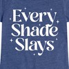 Girls' - Instant Message - Every Shade Slays Fitted Short Sleeve Graphic T-Shirt - 2 of 4