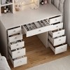 AENKYO Makeup Vanity Desk with LED Lighted Mirror & 11 Drawers, Dressing Table with 3 Adjustable Lights for Bedroom, White & Gold - 4 of 4