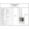 Urban Ambiance Luxury Cosmopolitan Wall Sconce 12.625''H x 5''W,  Brushed Nickel Finish,  Tustin Collection, UHP4054 - 3 of 4