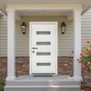 Wooakway 36"W × 80"H 4-Lite Exterior Frosted Glass Prehung Front Entry Door Primed Interior Fiberglass Entrance Door - 2 of 4