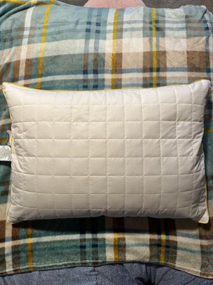 Simmons Square Quilted Jumbo Size Pillow (Single Pack) - 230 TC, 20x28”  Jumbo Bed Pillows - Soft & Supportive Medium Density Back & Side Sleeper