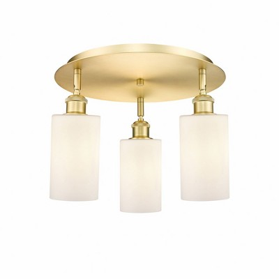 Clymer - 3 Light Flush Mount In Art Deco Style-9.38 Inches Tall and 15.63 Inches Wide