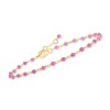 Ross-Simons 5.50 ct. t.w. Pink Tourmaline Bead Anklet in 18kt Gold Over Sterling Size 9 - 3 of 4
