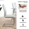 ALEXOUN Modern Dining Chairs Set of 4, PU Faux Leather High Back Upholstered Chairs, with Silver Metal Legs,for Kitchen,Living,Bedroom,Dining Room - 2 of 4