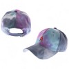 Alilang Tie-Dye Baseball Cap with Embroidered Palm Tree Design- One Size Fits Most, Pink Fire - 4 of 4