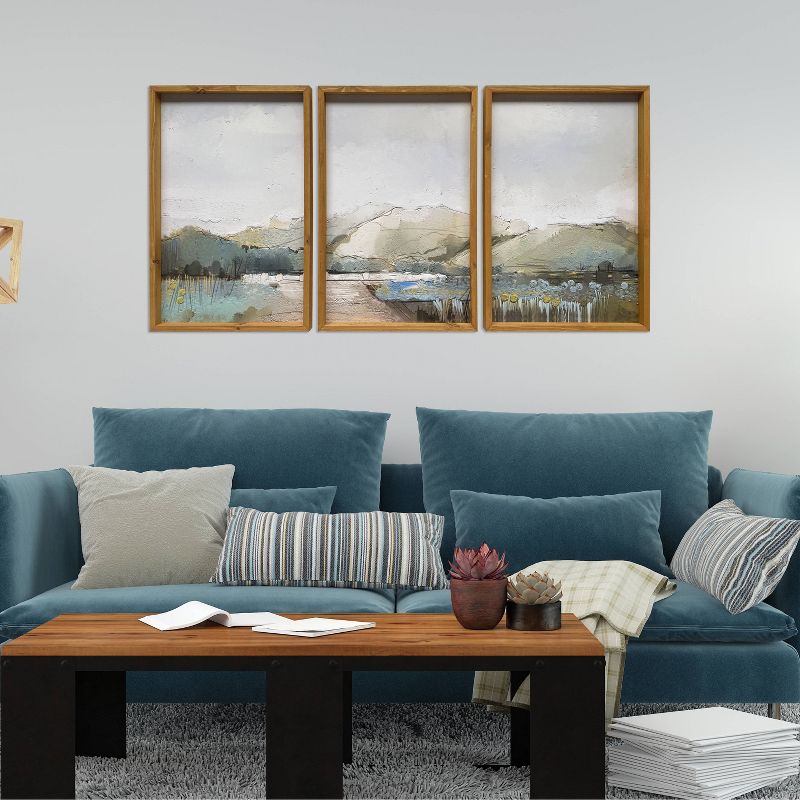 48&#34; x 24&#34; Rolling Hills Triptych Wood Frame Wall Canvas - Gallery 57, 4 of 6
