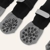 Unique Bargains Non-Slip Dog Socks with Reflective Adjustable Tapes Black Gray 4 Pcs - 3 of 4