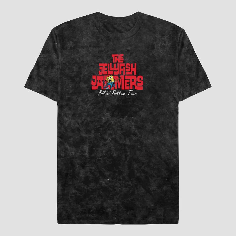 Men&#39;s Nickelodeon SpongeBob SquarePants Rolling Sponges Short Sleeve Graphic T-Shirt - Black, 1 of 5