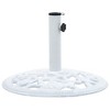 vidaXL Umbrella Base White Cast Iron Medium Decorative Inlays - 3 of 4