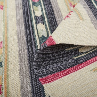 Galvin Southwestern Black Cotton 8' x 10' Reversible Area Rug