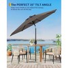 COZONY 9FT Patio Umbrella with Crank & Push-Button Tilt, Outdoor Market Table Umbrella with 11 Sturdy Ribs for Pool, Deck, Yard & Garden - 4 of 4