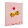 Stupell Industries Romantic Bumblebees Pink Hearts Canvas Wall Art - 3 of 4