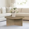 Sadie Round Coffee Table Reclaimed Greige - 3 of 4