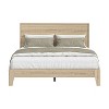 Galano Payne Luxe Platform Bed with Headboard in Oslo Oak, Black Oak, Concrete Gray, Dusty Gray Oak, Knotty Oak, Amber Walnut - 4 of 4