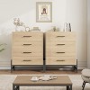 Jojoka 4 Drawer Dresser with Storage, Modern Tall Wood Chest with Wide Drawers and Flared Legs, Closet Organizer for Bedroom, Living Room, Entryway - 2 of 4