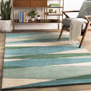Hauteloom Forum Taupe Modern Wool Rug - 1 of 4