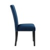 DOMETOUR Contemporary Velvet Dining Chair with Nailhead Trim Set of 2 - 3 of 4