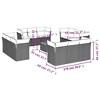 vidaXL 13 Piece Patio Sofa Set with Cushions - Gray - 3 of 4