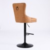 PAGED Bar Stools Set of 2 Height Adjustable Swivel Velvet Modern Barstools with Back and Hand-pulled Button for Bar, Kitchen - 4 of 4