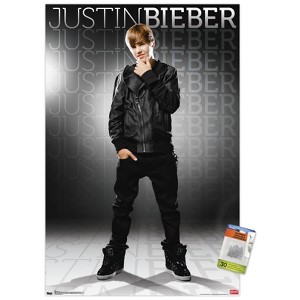 Trends International Justin Bieber - Gray Unframed Wall Poster Prints - 1 of 4