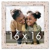 PosterPalooza | Square Shabby Chic White Picture Frame - UV Acrylic, Foam Board Backing, Hanging Hardware - 2 of 4