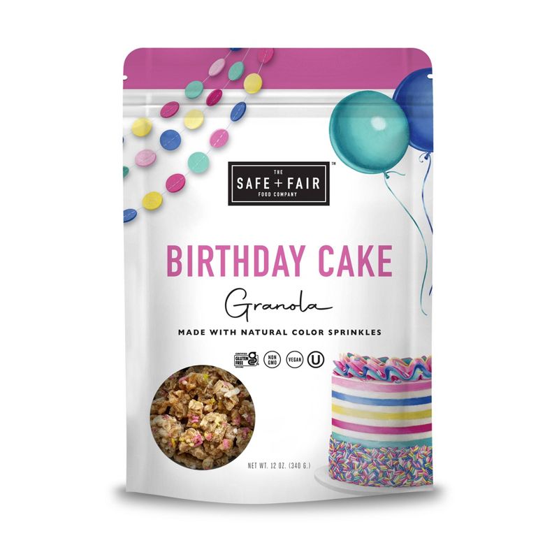 Safe+Fair Birthday Cake Granola - 12oz, 1 of 10