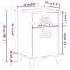 vidaXL Bedside Cabinet Accent End Table Bedroom Furniture Solid Wood Pine, 15.7"x13.8"x25.6", With 2 Drawers - 4 of 4