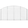 vidaXL Gabion Basket Silver Galvanized iron 78.7x11.8x31.5/39.4 in - 78.7" x 11.8" x 31.5"/39.4" - 3 of 4
