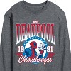 Men's - Marvel - Athletic Deadpool Long Sleeve Graphic T-Shirt - 2 of 4