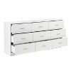Gulches Modern White 9-Drawer Dresser - Wide Chest of Drawers, Golden Handles, Sturdy & Safe, Easy to Assemble - 3 of 4
