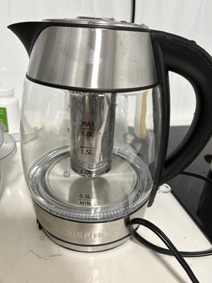 Chefman Electric Glass Kettle - Silver/Black, 1.8 L - Gerbes Super