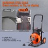 VEVOR Drain Cleaning Machine 50 FT x 1/2 Inch, Sewer Auger Auto Feed with 4 Cutter & Air-activated Foot Switch for 1" to 4" Pipes, Orange, Black - 4 of 4