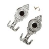 Unique Bargains Curtain Holdbacks Peony Hooks Iron 5.43"x2.36" 1Pair - 4 of 4