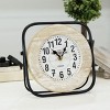 VIP Metal 8 in. White Swivel Table Clock - 2 of 4