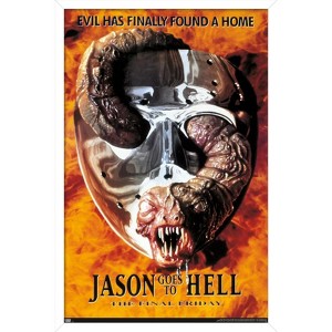 Trends International Friday The 13th: Jason Goes To Hell - One Sheet Framed Wall Poster Prints - 1 of 4