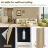 UNISOAR Wood Slat Wall Panel 2 PCS Wood for Soundproof Home Office, Easy Peel and Stick Acoustic Panels 11.8"W x 94.5"L - 3 of 4