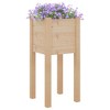 vidaXL Garden Planters 2 pcs White 60x31x31 cm Solid Pinewood - 3 of 4