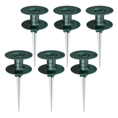Infurnic Hose Valves and Connectors 6PCS Garden Hose Guide Spike, Heavy Spin Top, Keeps Garden Hose Out of Flower Beds for Plant Protection
