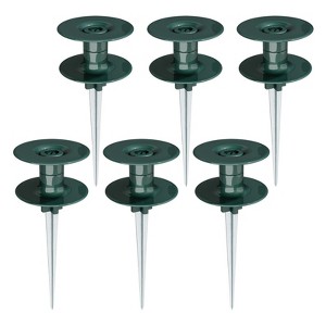 Infurnic Hose Valves and Connectors 6PCS Garden Hose Guide Spike, Heavy Spin Top, Keeps Garden Hose Out of Flower Beds for Plant Protection - 1 of 4