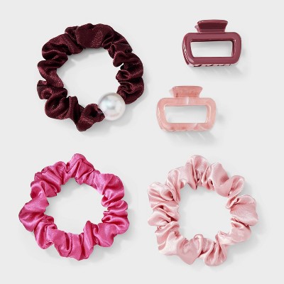 Claw Hair Clip and Hair Twister Set 5 pc - A New Day™ Pink