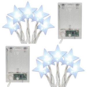 Lumabase 2ct Battery Operated LED Star String Lights - 1 of 4