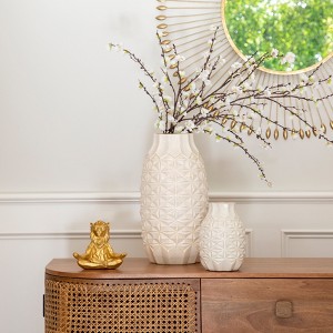 Meditating Lion Figurine - Yoga Pose Statue - Polyresin Zen Decor for Living Room, Office, Bedroom & Meditation Space - 7" Gold - 1 of 4