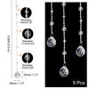 Unique Bargains Acrylic Round Bead Crystal Garland Strands for Wedding Decor 5 Pcs - 2 of 4